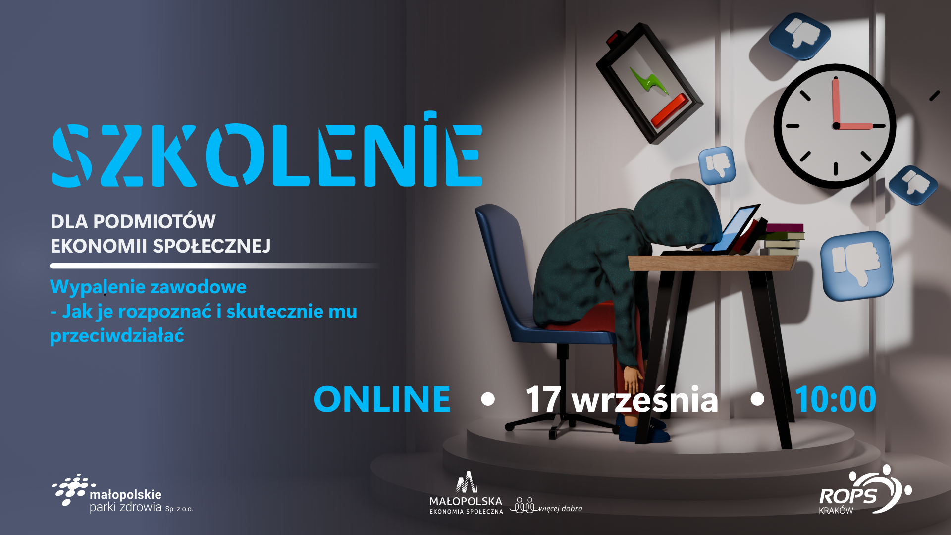 SZKOLENIE: Wypalenie zawodowe – jak je rozpoznać i skutecznie mu przeciwdziałać